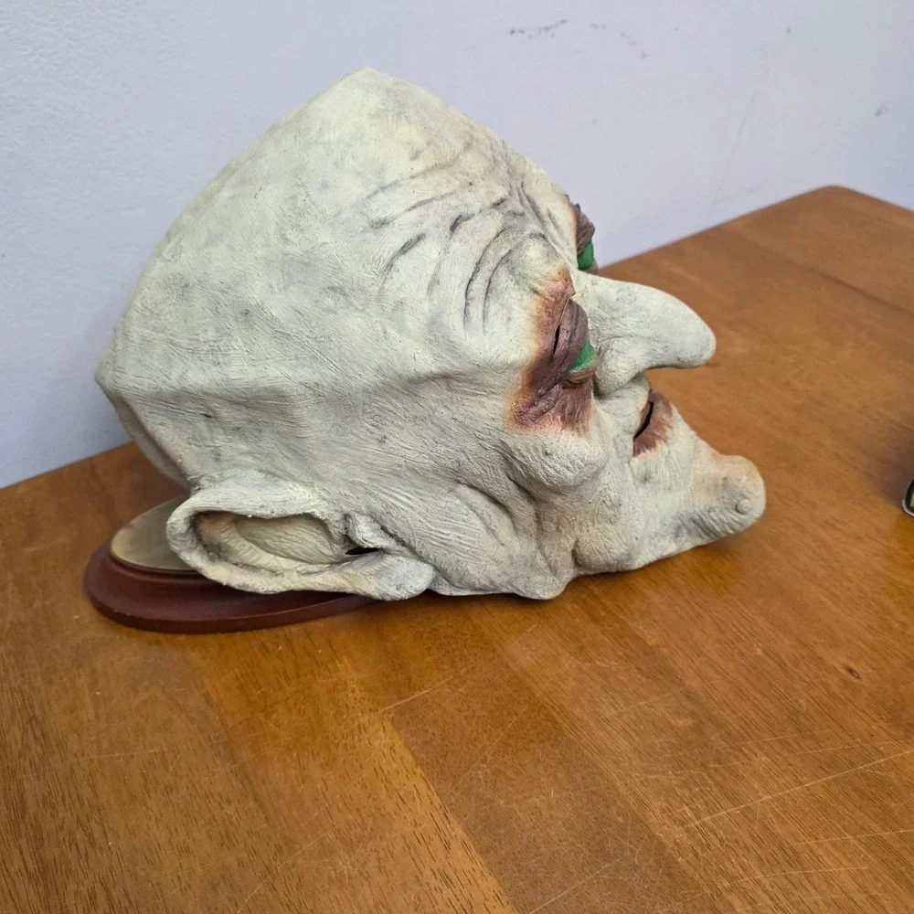 Vintage‎ 90s Creepy Old Man Halloween Mask Scary Goblin Witch Horror Prop Latex